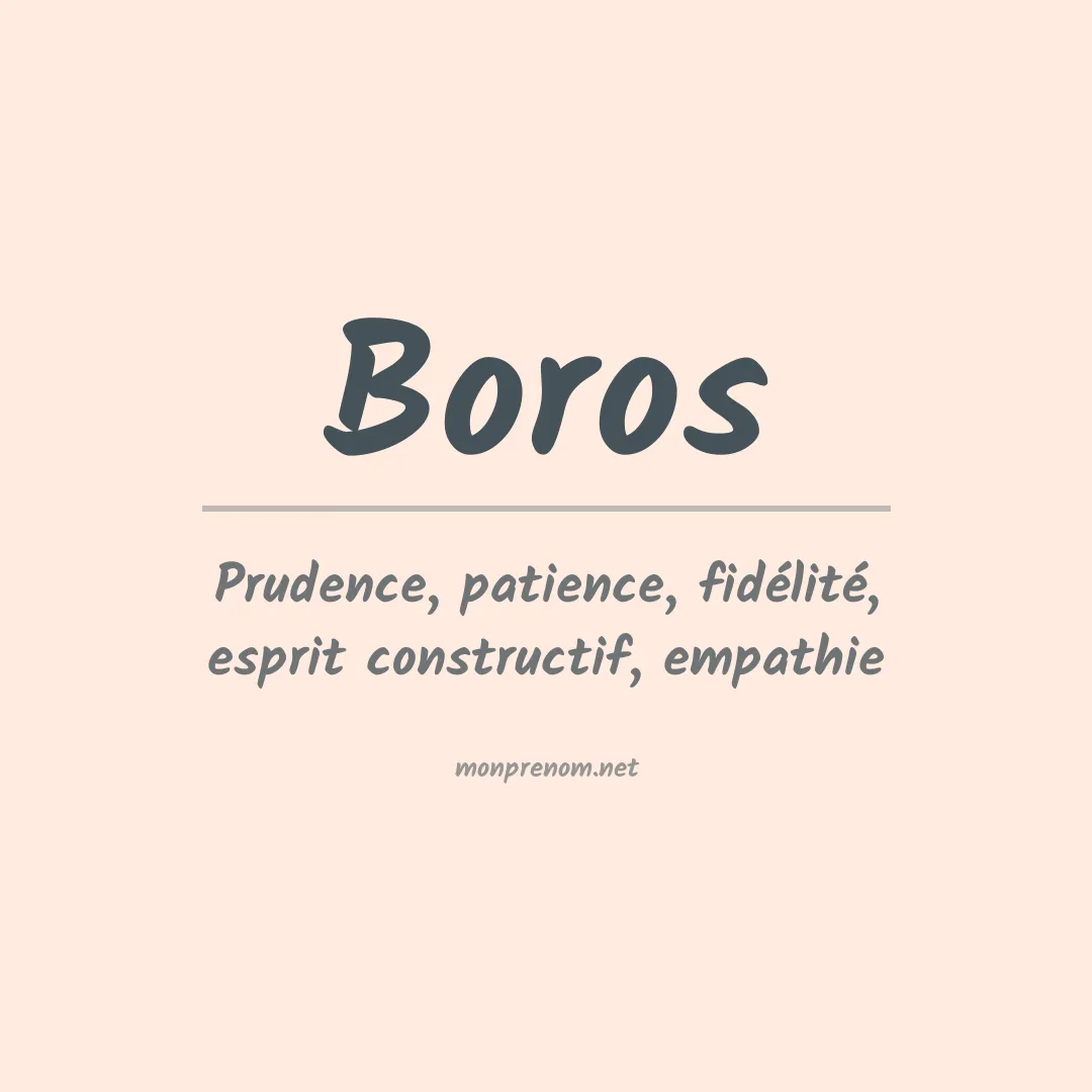 Prénom Boros
