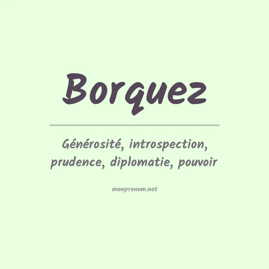 Prénom Borquez