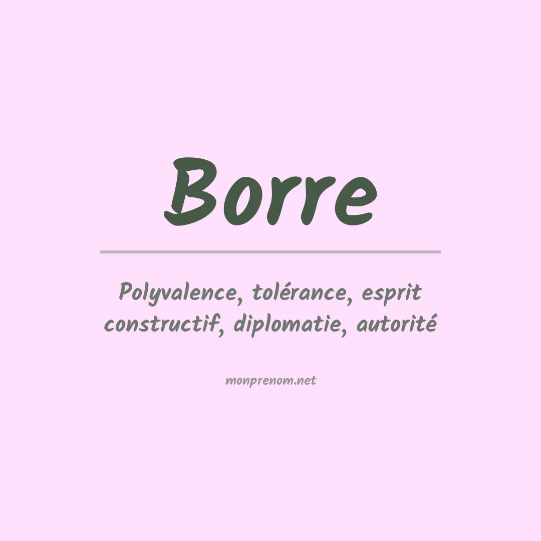 Prénom Borre