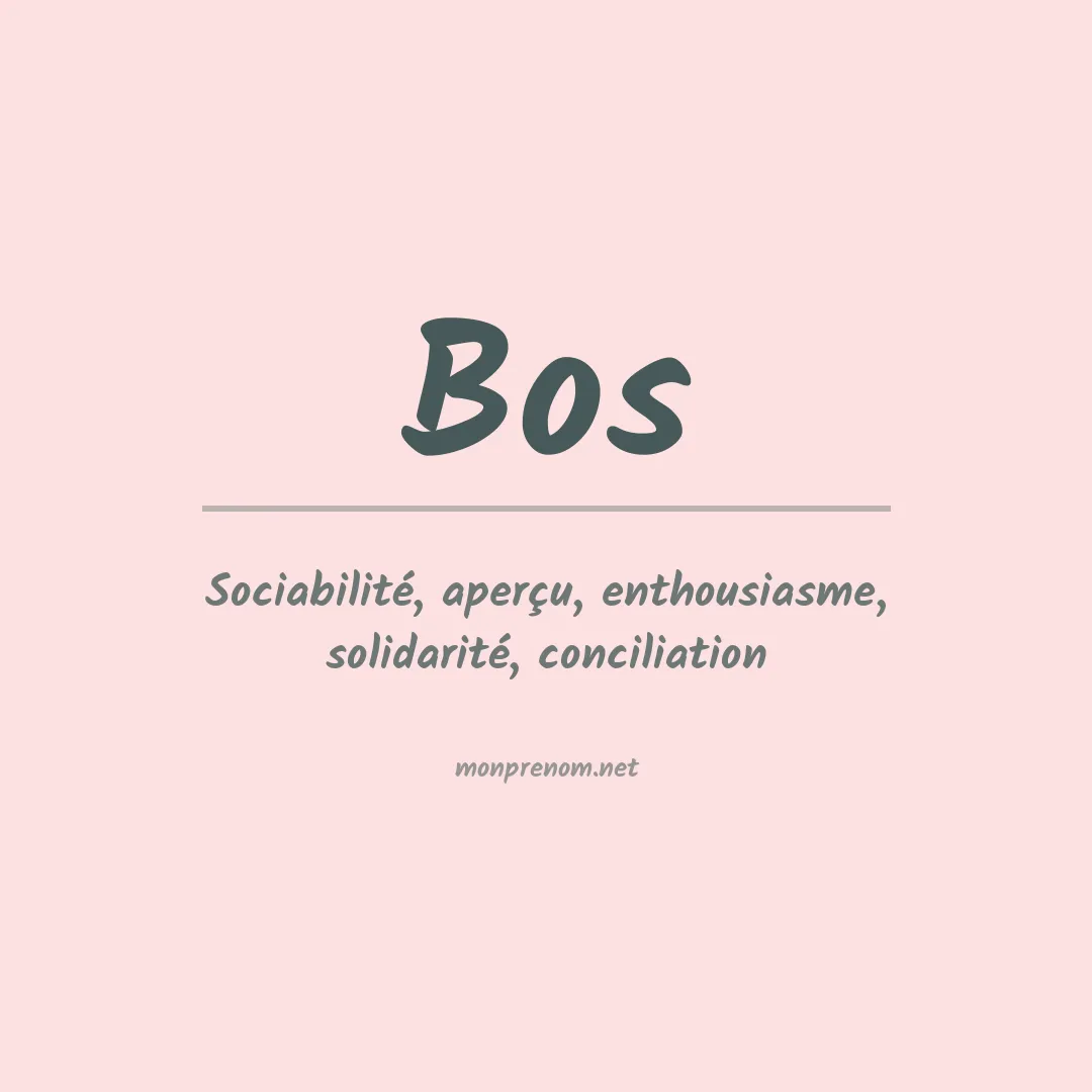 Prénom Bos