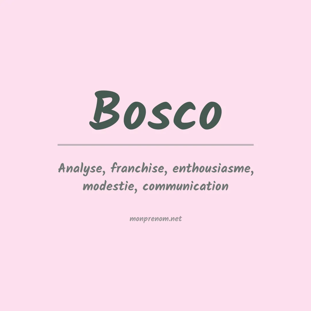 Prénom Bosco