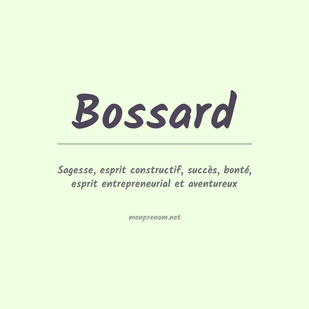 Prénom Bossard