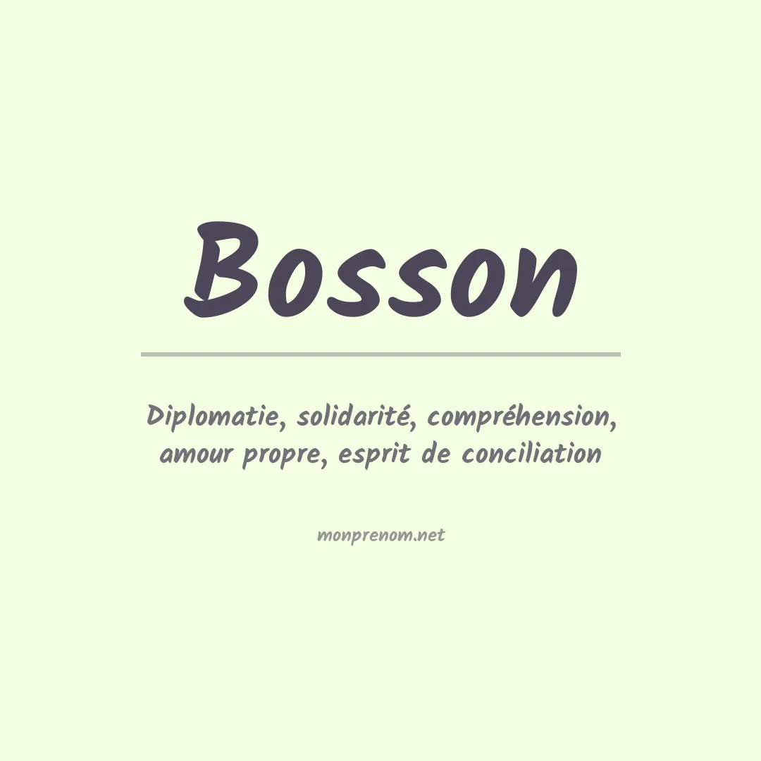 Prénom Bosson