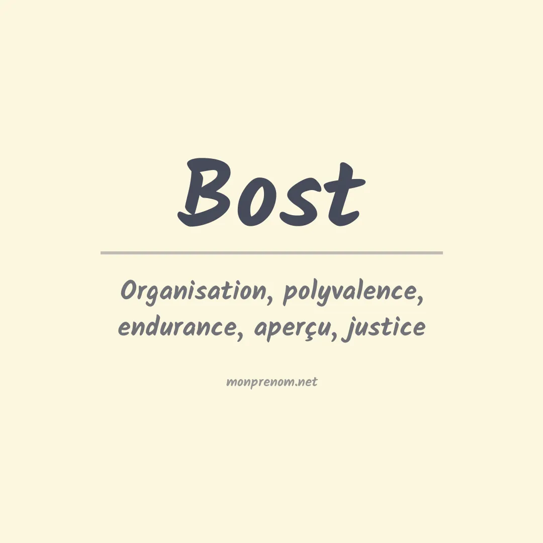 Prénom Bost