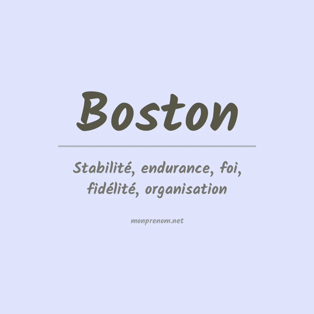 Prénom Boston