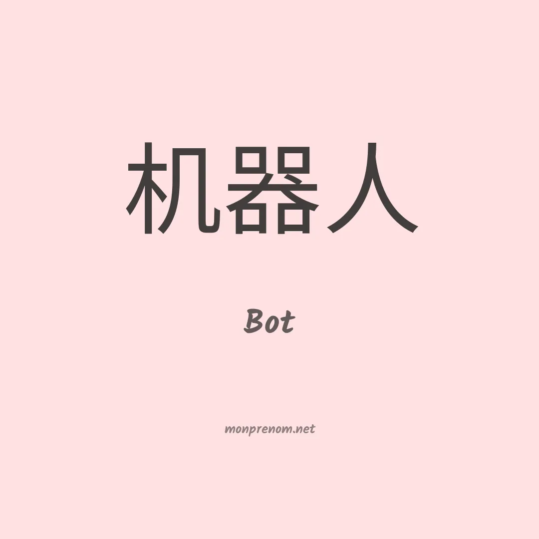 Bot en chinois