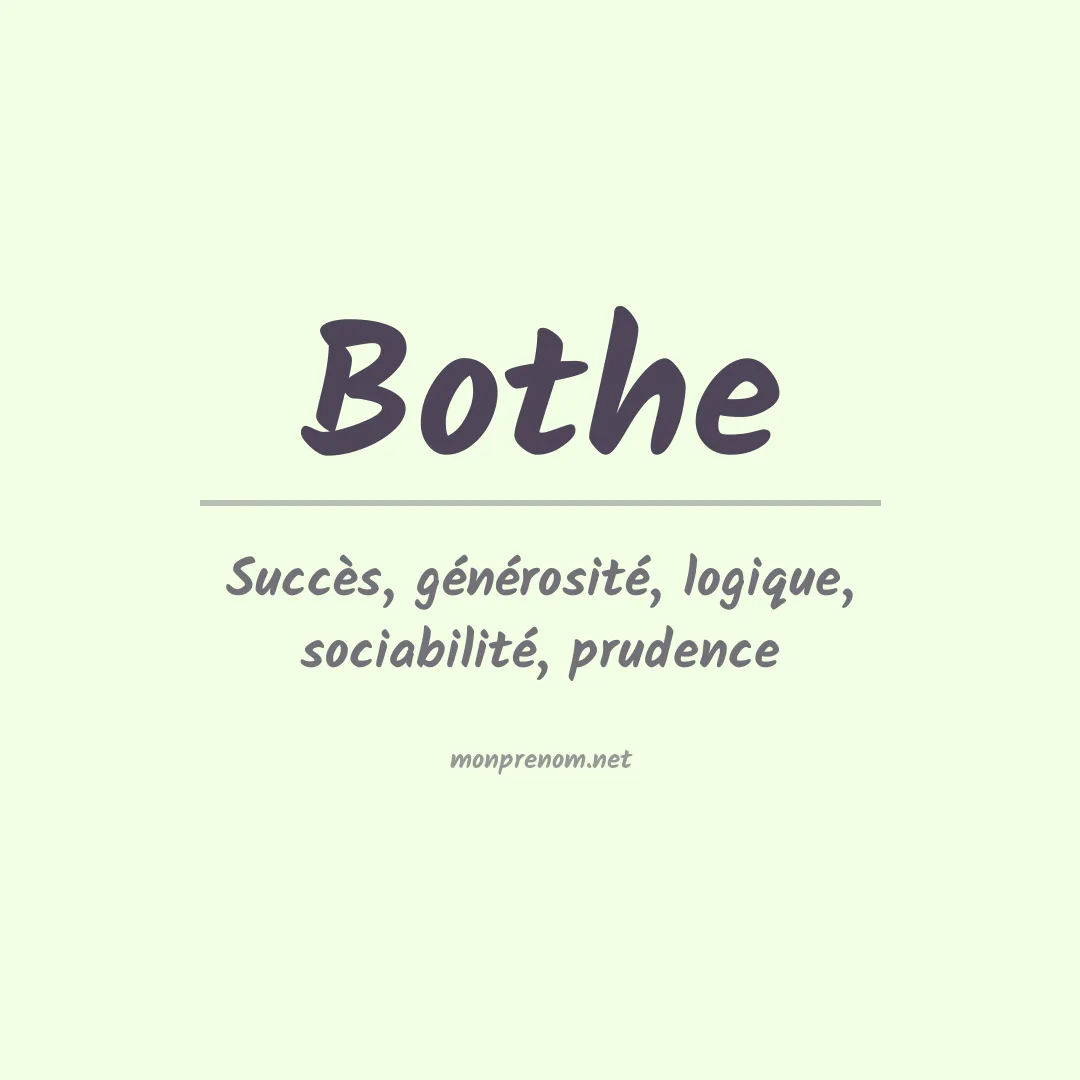 Prénom Bothe