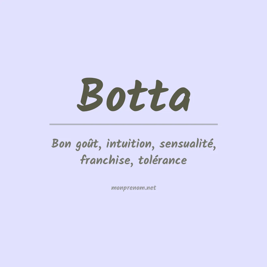 Prénom Botta