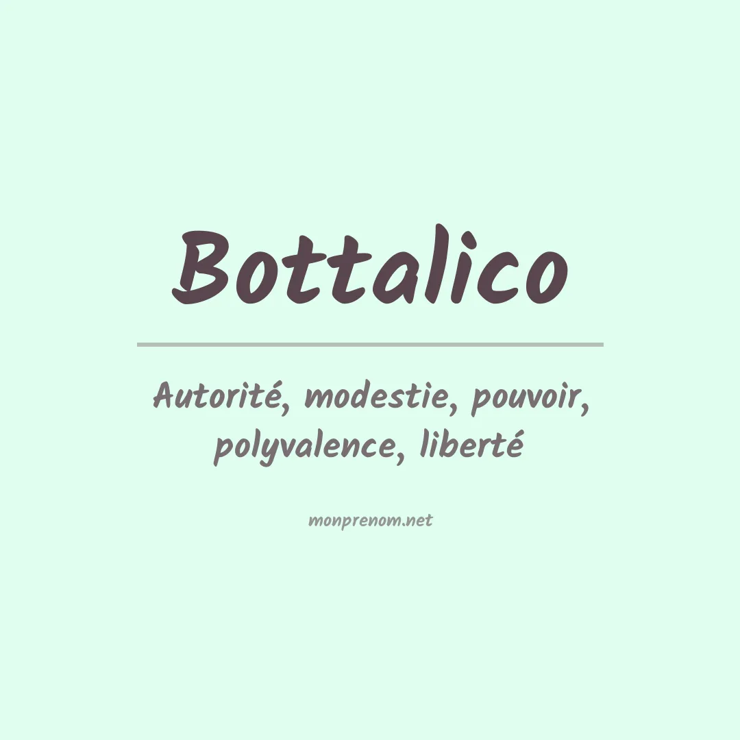 Signification du prénom Bottalico