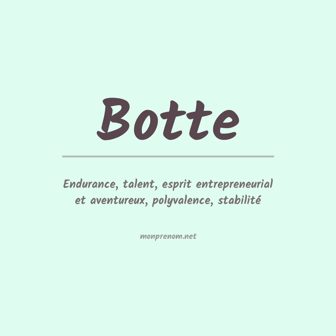 Prénom Botte