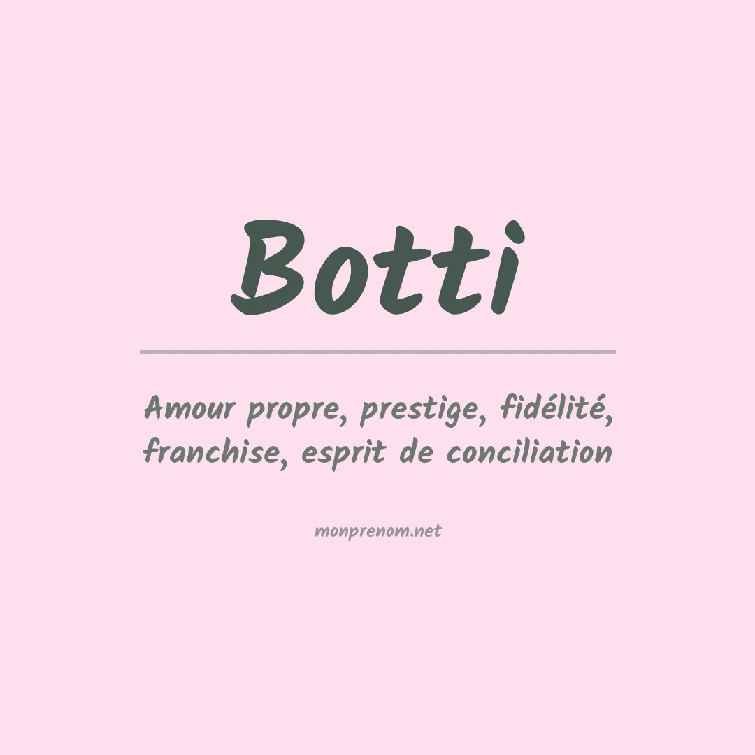 Prénom Botti