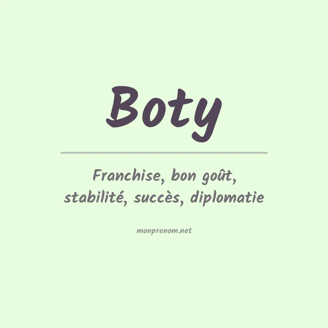 Signification du prénom Boty