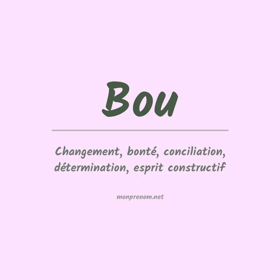 Prénom Bou