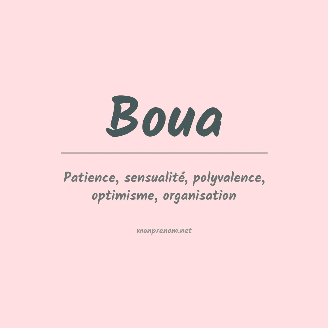Signification du prénom Boua