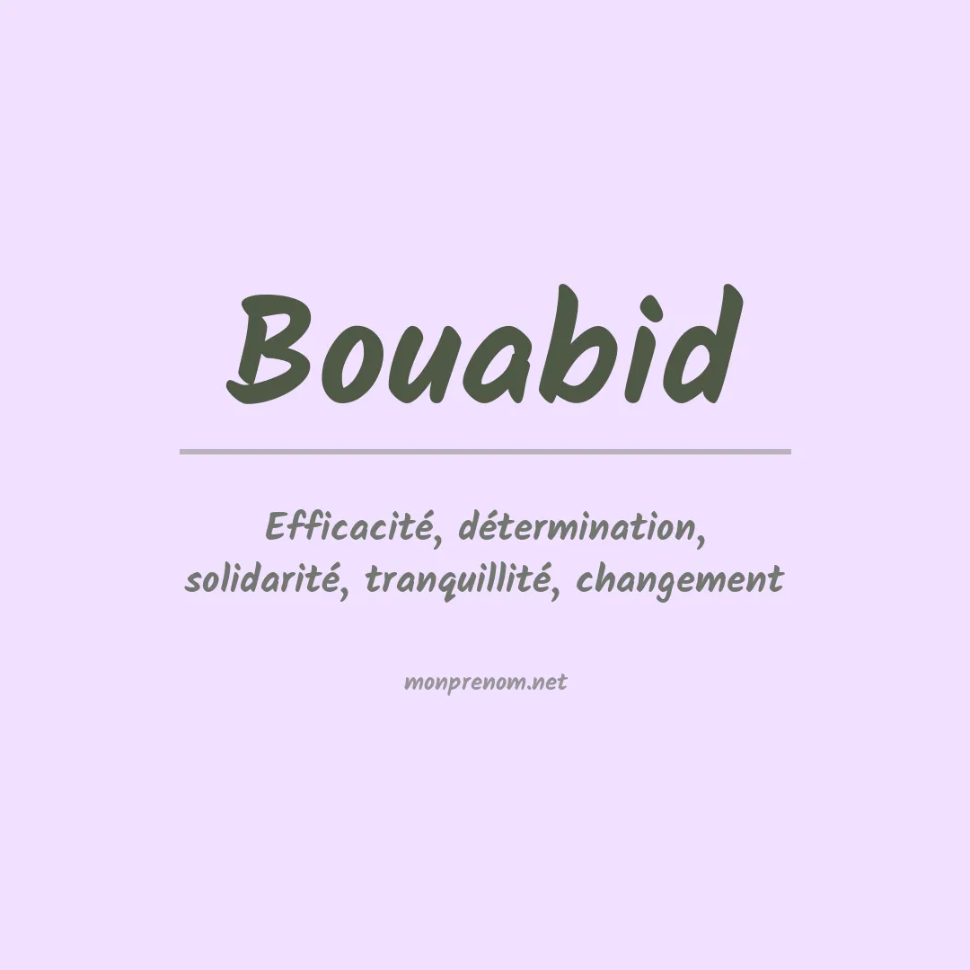 Prénom Bouabid