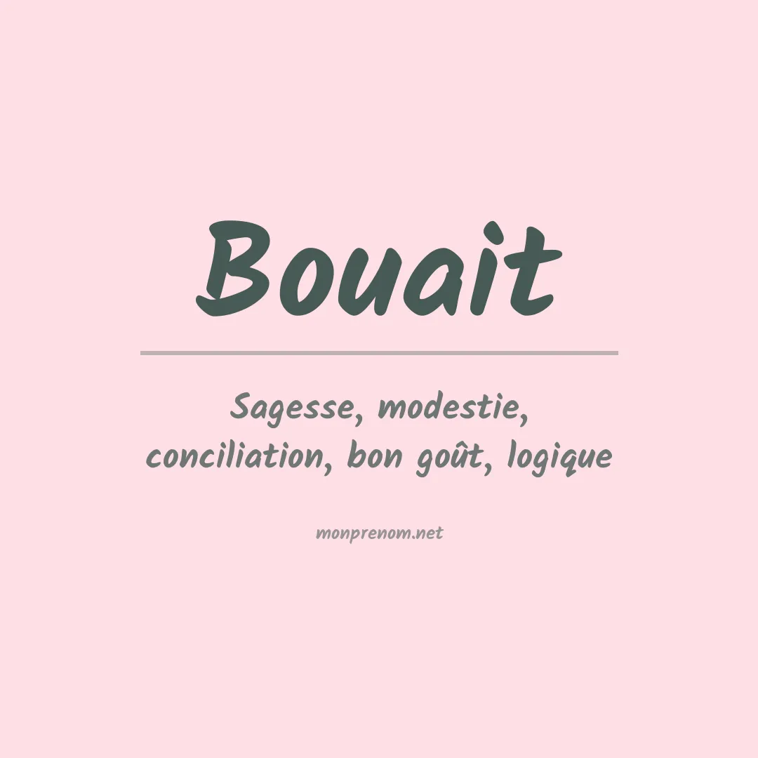 Signification du prénom Bouait