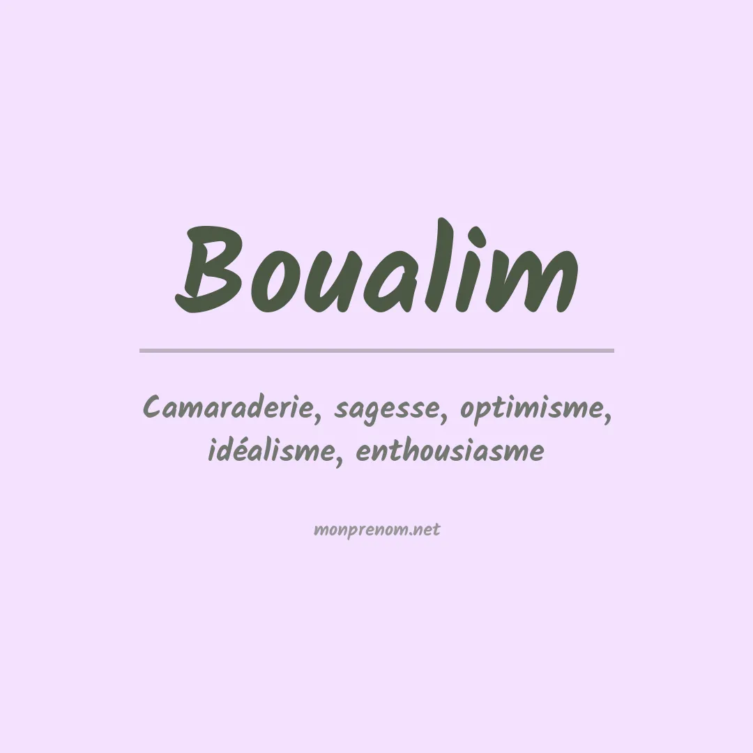 Prénom Boualim