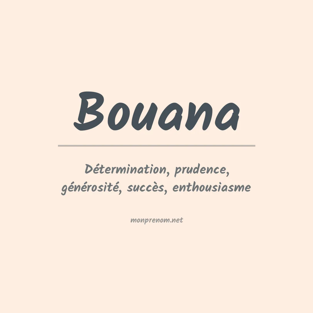 Signification du prénom Bouana