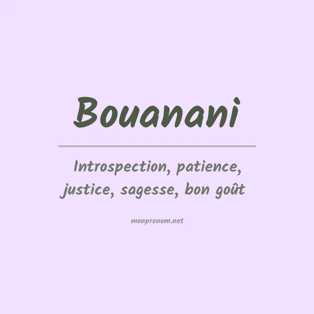 Prénom Bouanani