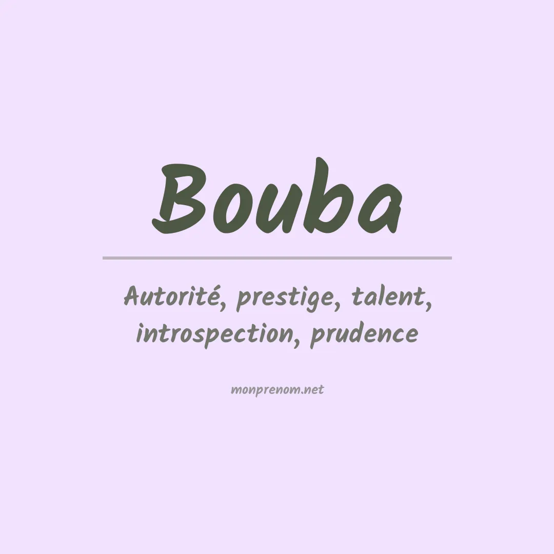 Prénom Bouba