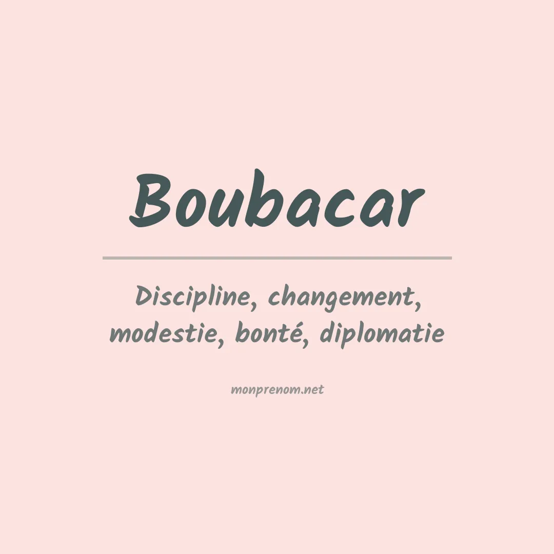 Prénom Boubacar
