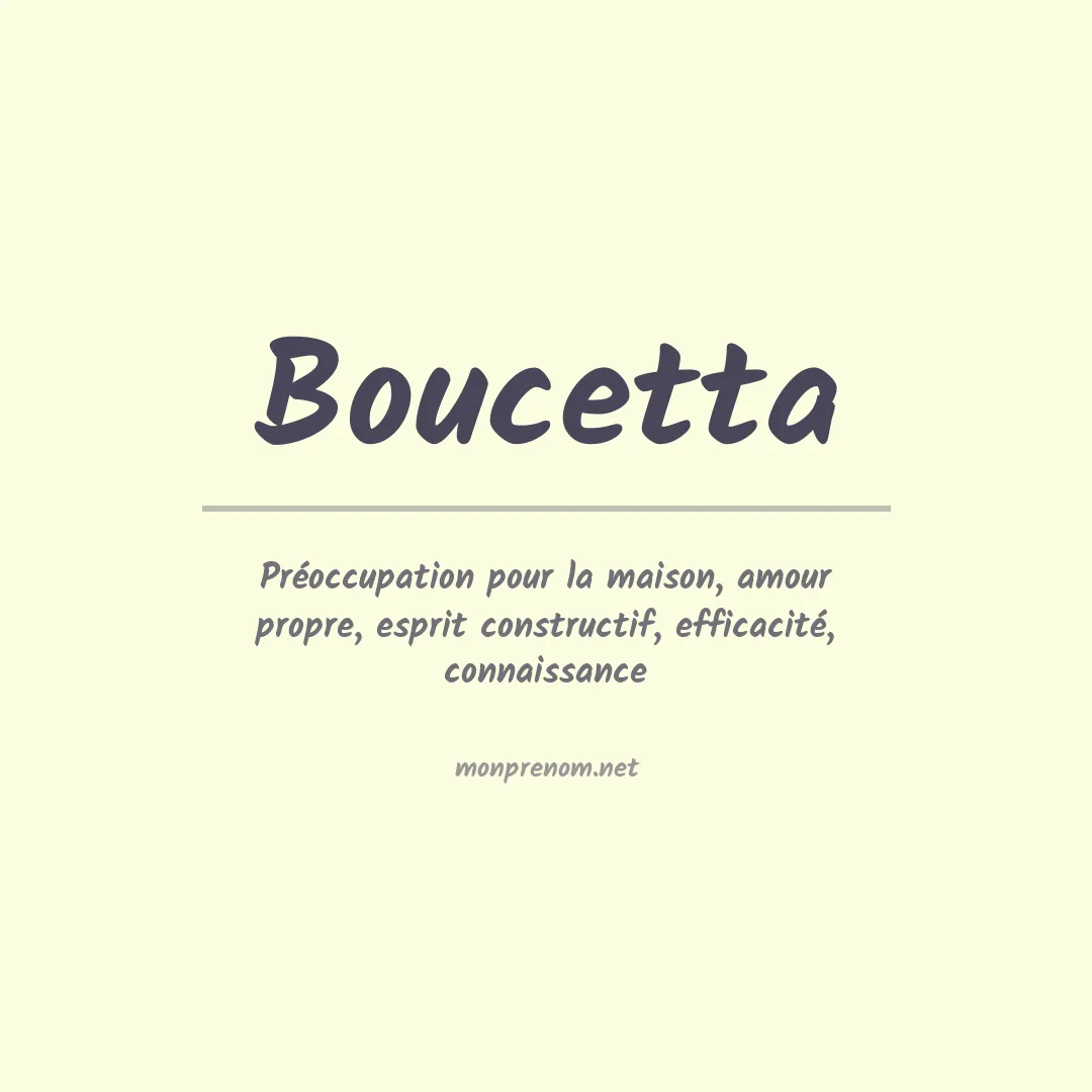 Signification du prénom Boucetta