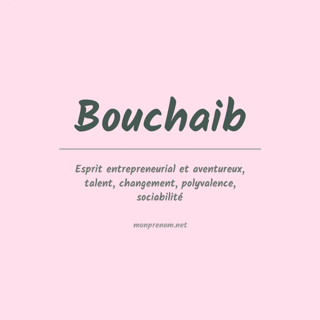 Prénom Bouchaib