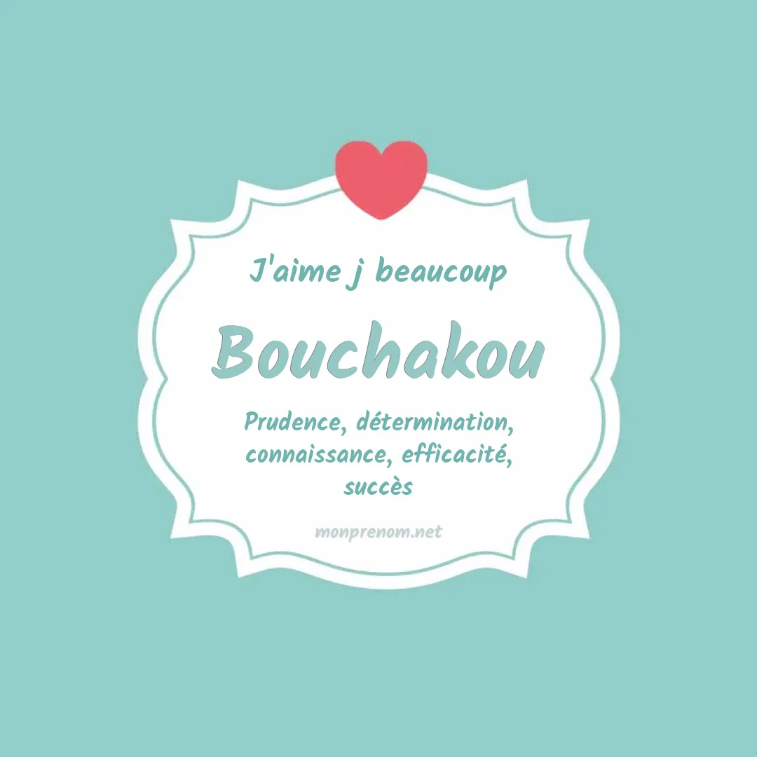 J'aime beaucoup Bouchakou