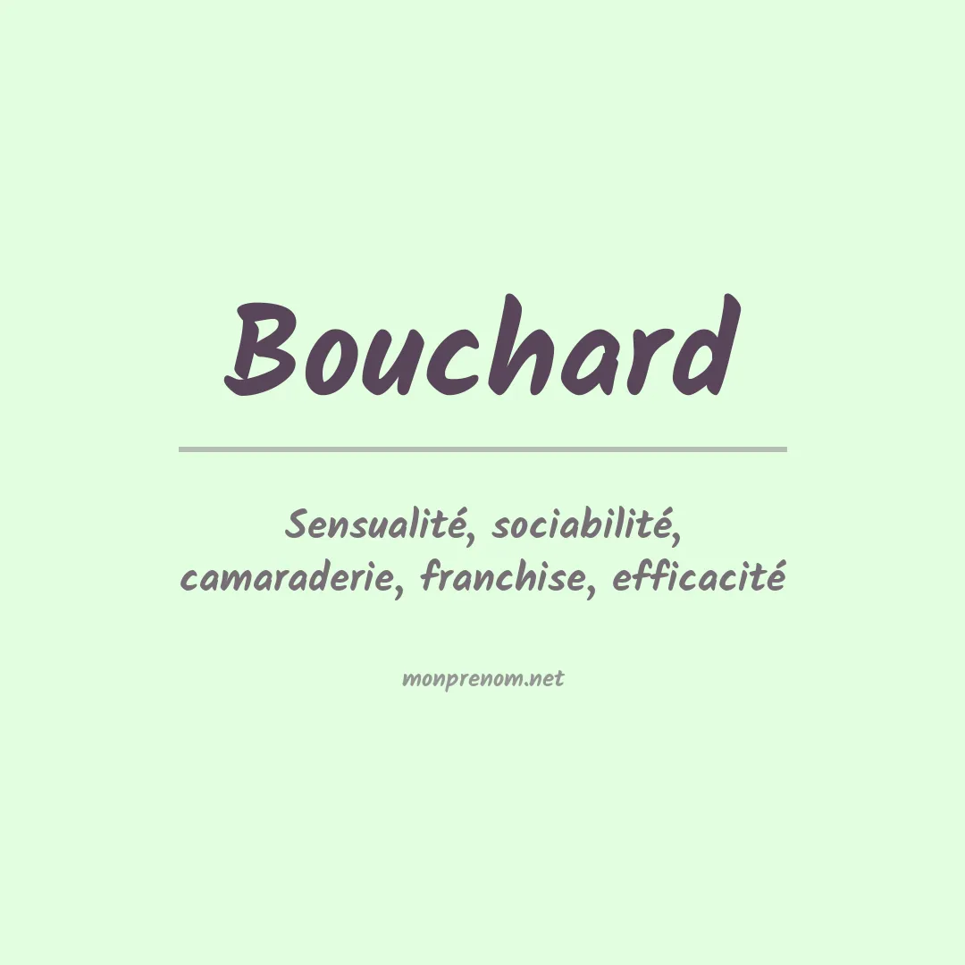 Prénom Bouchard