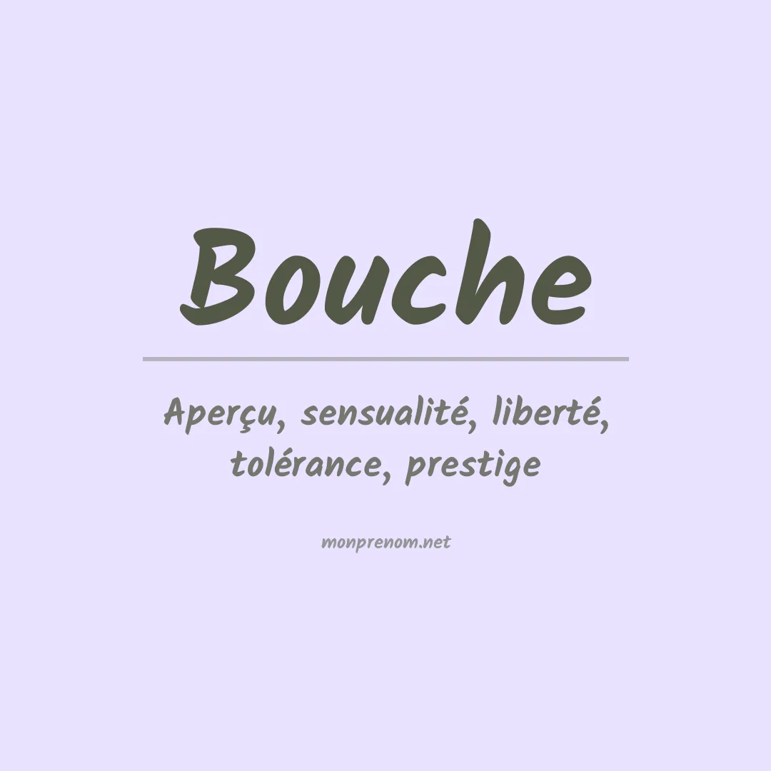 Prénom Bouche