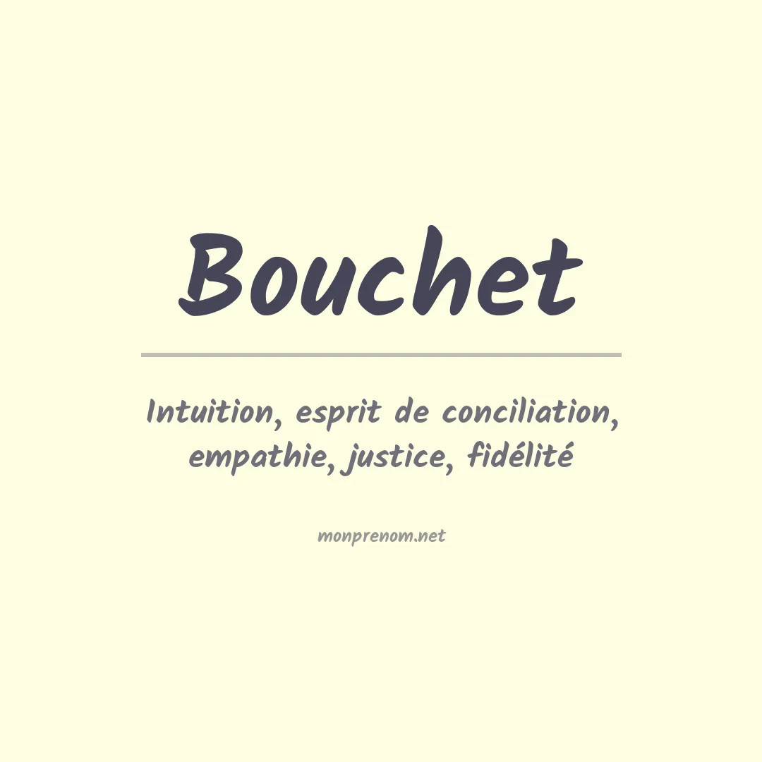 Prénom Bouchet
