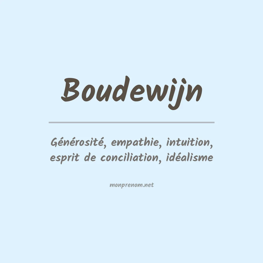 Signification du prénom Boudewijn