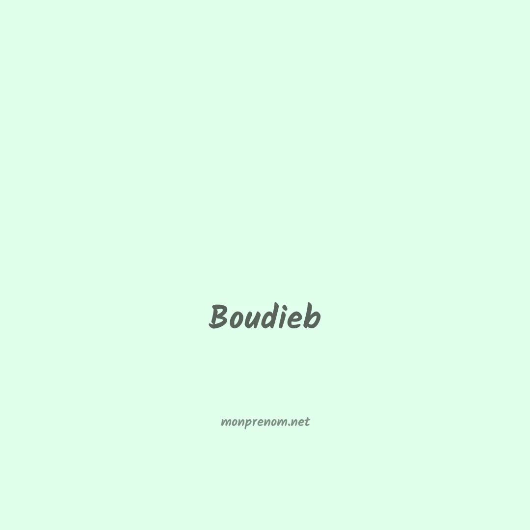 Boudieb en chinois
