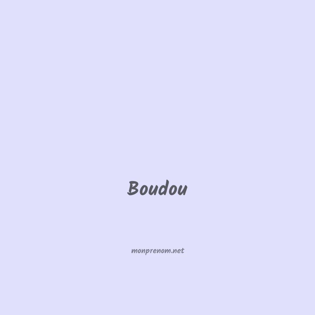 Boudou en chinois