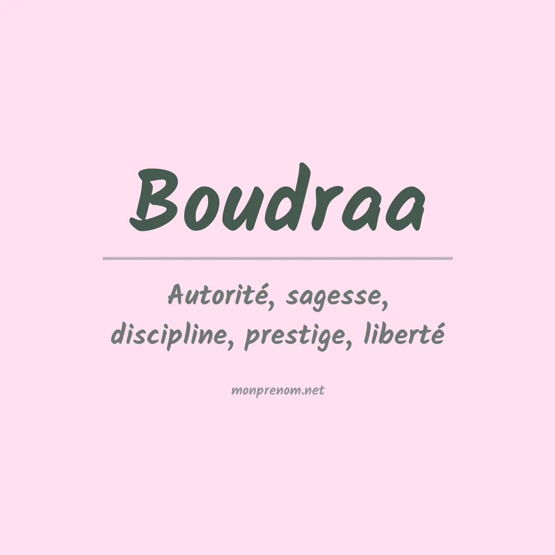 Prénom Boudraa