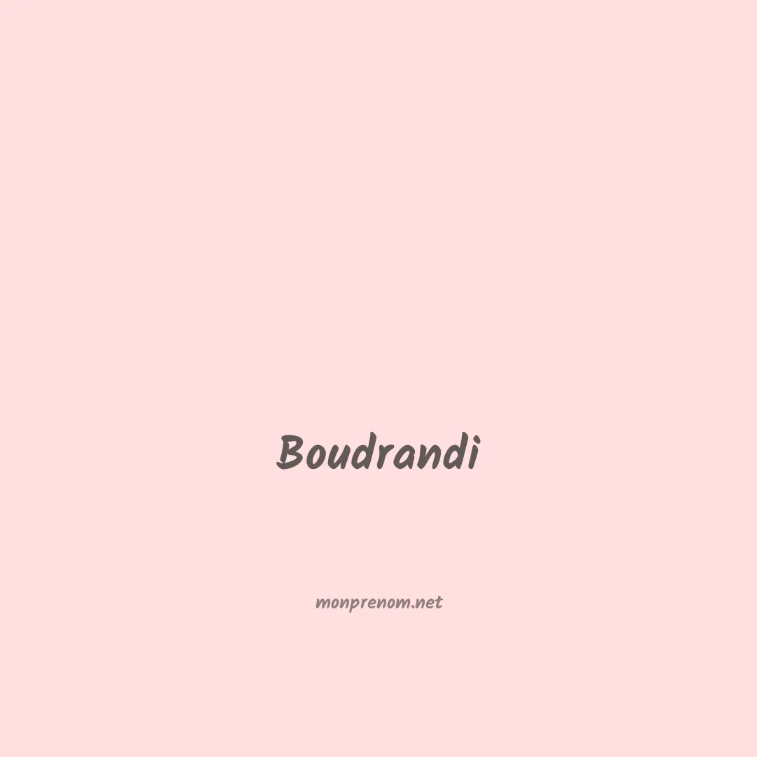 Boudrandi en chinois