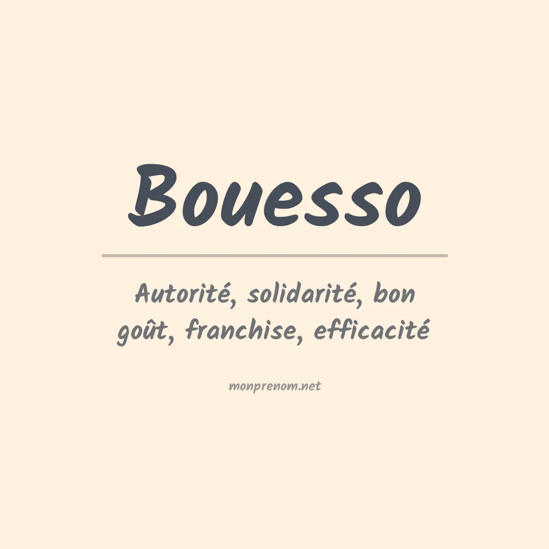 Signification du prénom Bouesso