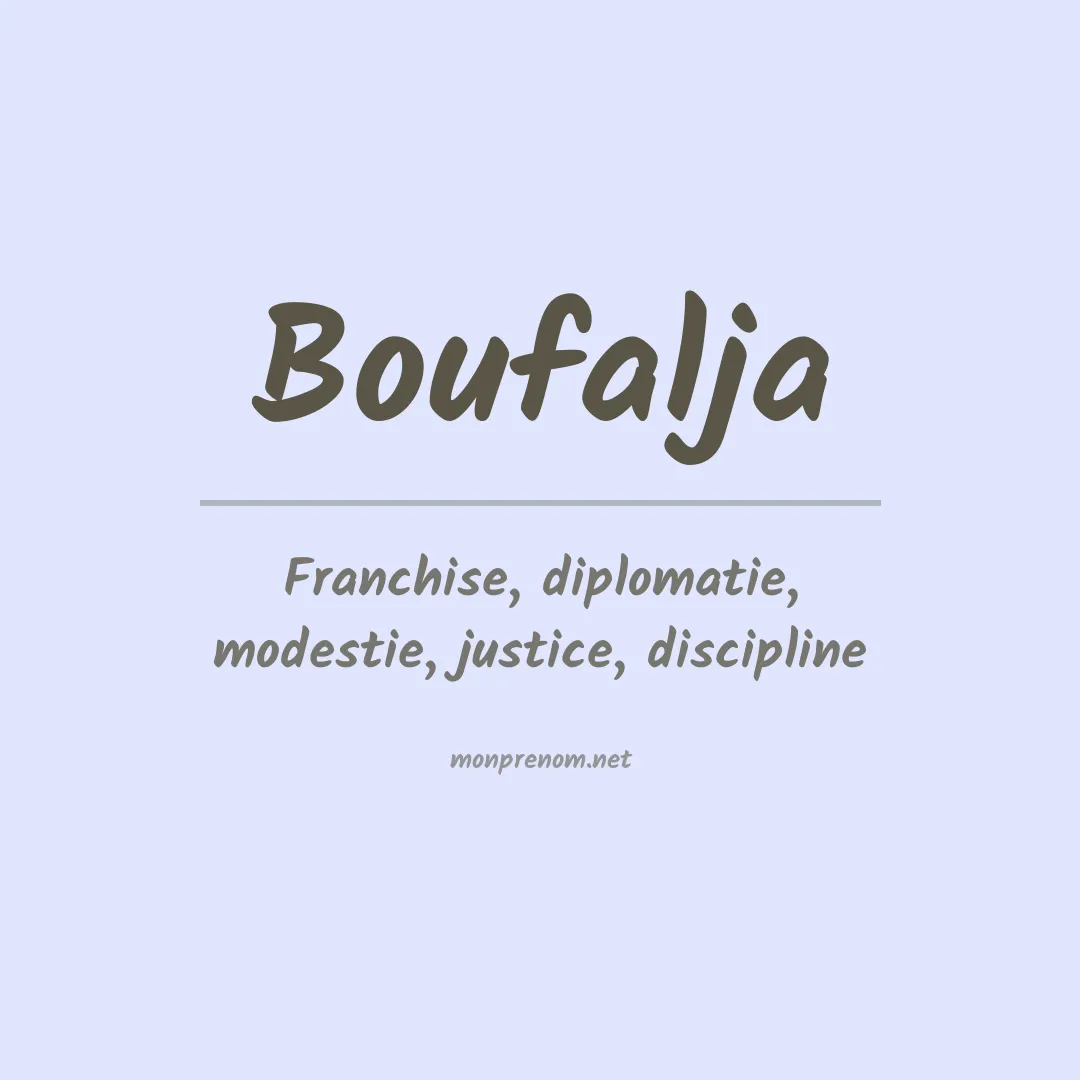 Signification du prénom Boufalja