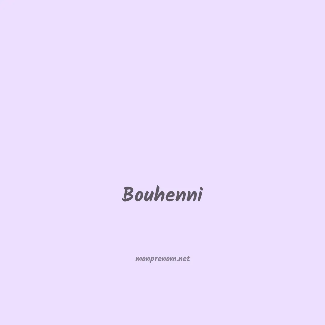 Bouhenni en chinois