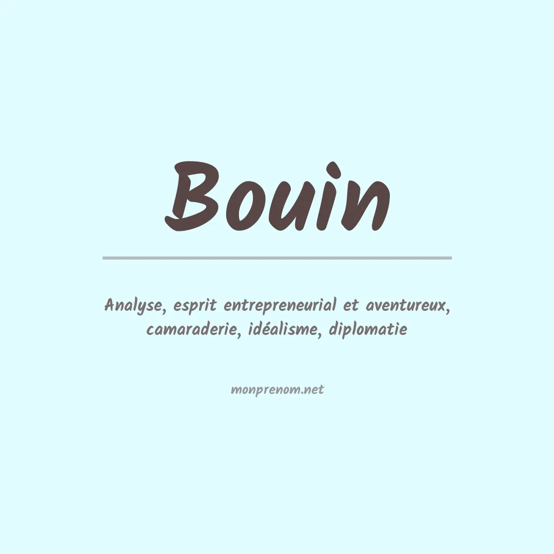 Prénom Bouin
