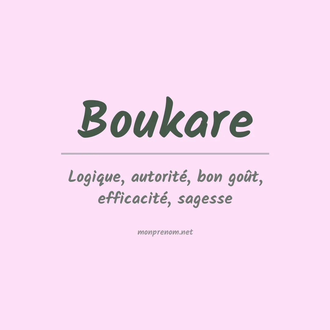 Signification du prénom Boukare