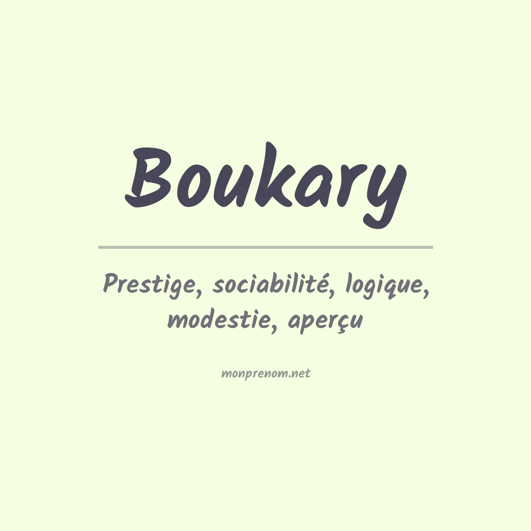 Signification du prénom Boukary
