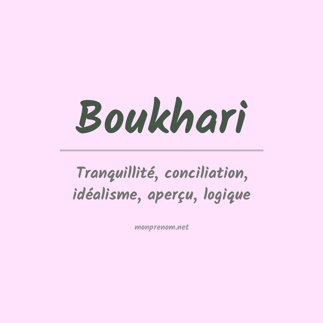 Prénom Boukhari