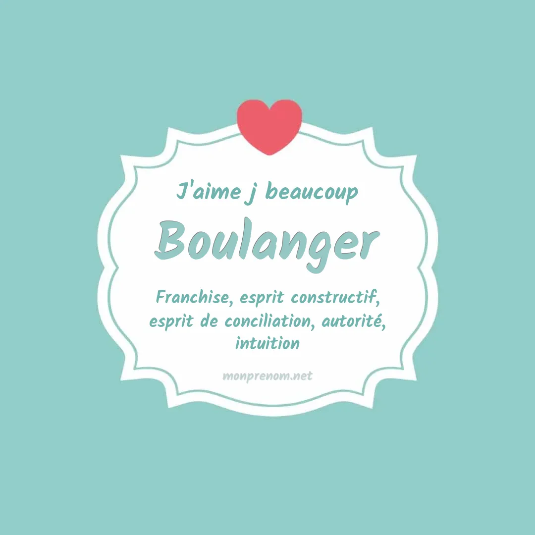 J'aime beaucoup Boulanger