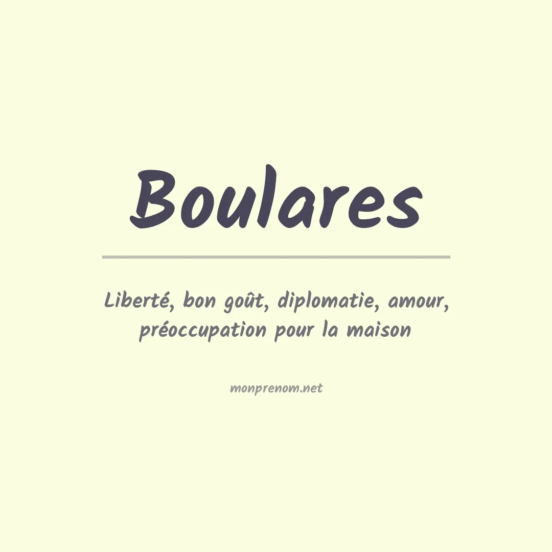 Prénom Boulares