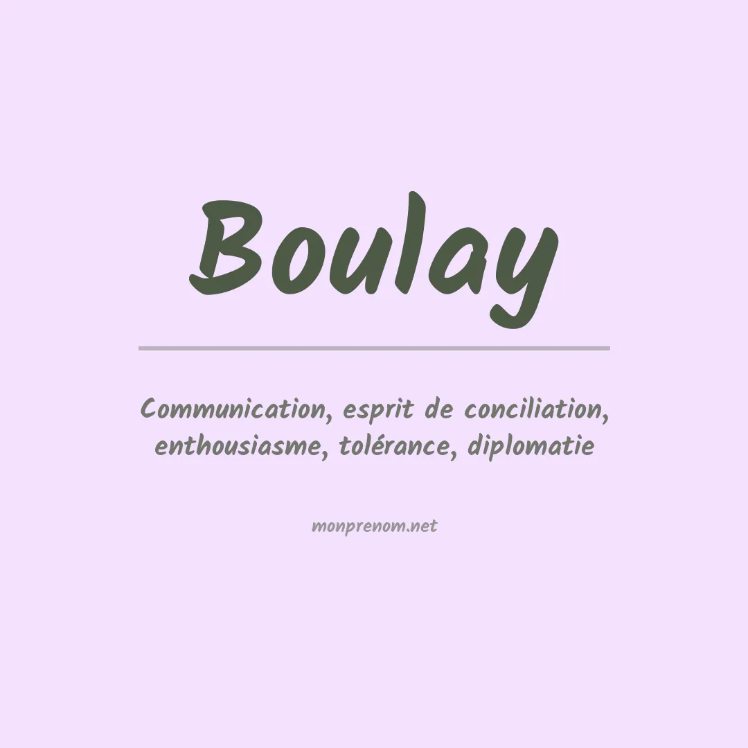 Prénom Boulay