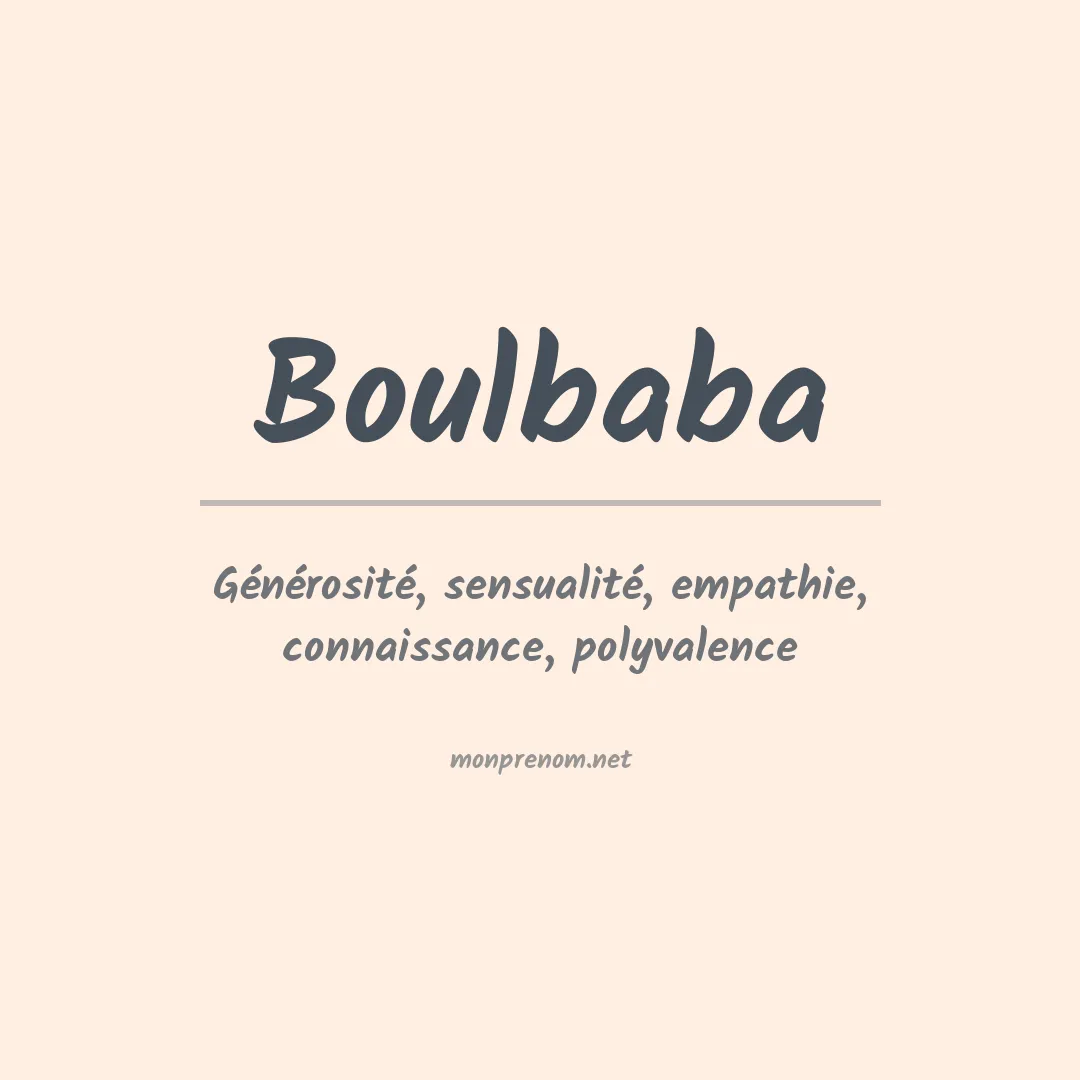 Prénom Boulbaba