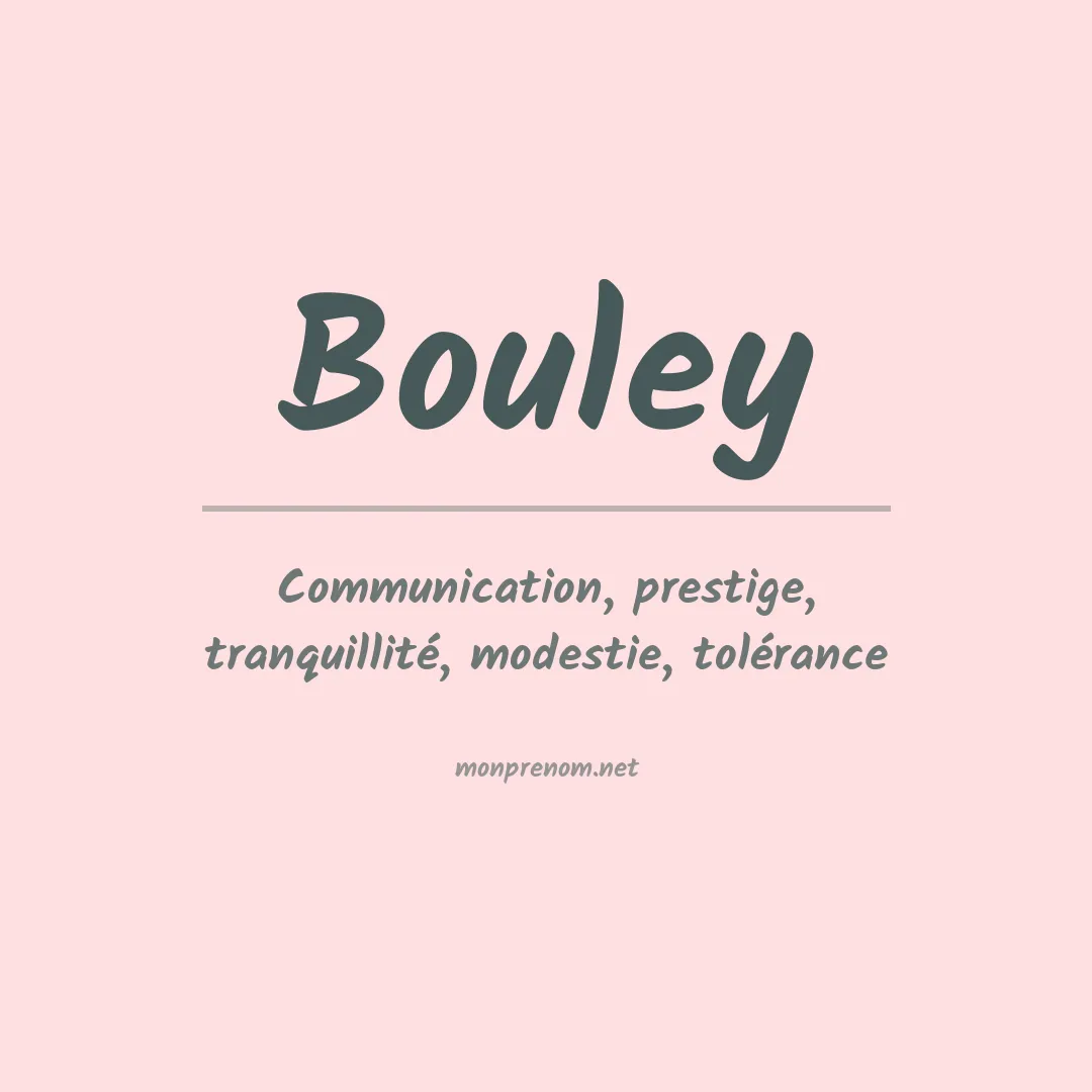 Prénom Bouley