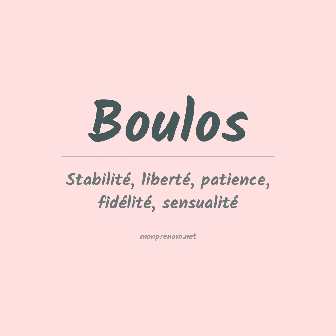 Prénom Boulos