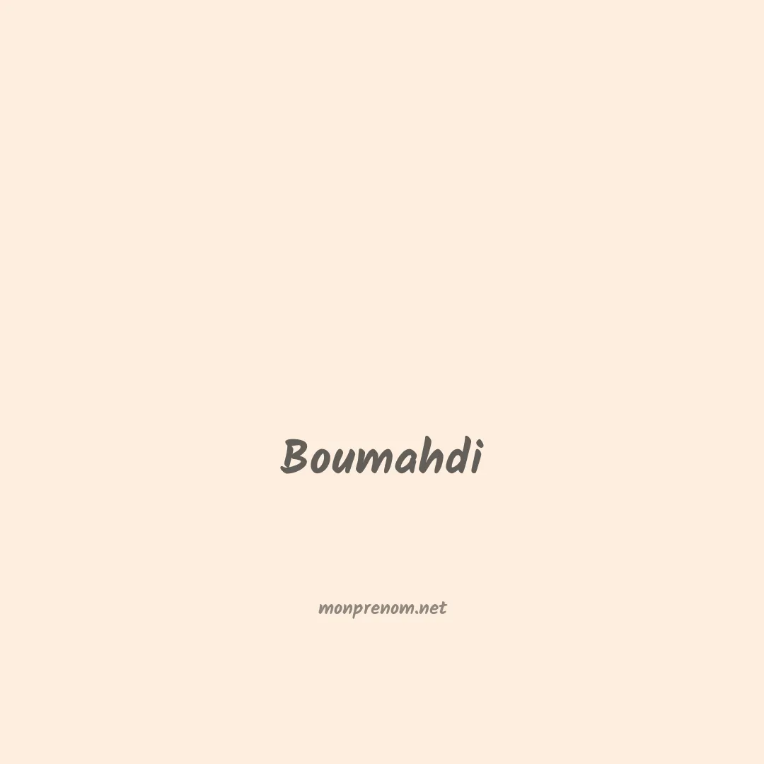 Boumahdi en chinois